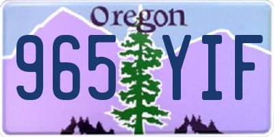 OR license plate 965YIF