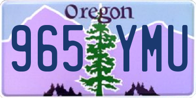 OR license plate 965YMU