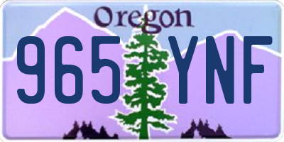 OR license plate 965YNF
