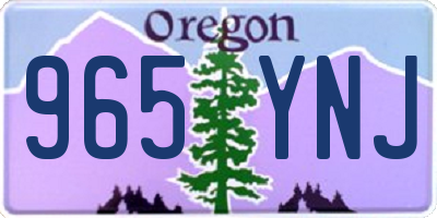 OR license plate 965YNJ