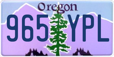OR license plate 965YPL