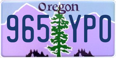 OR license plate 965YPO