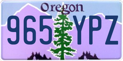 OR license plate 965YPZ