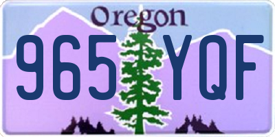 OR license plate 965YQF