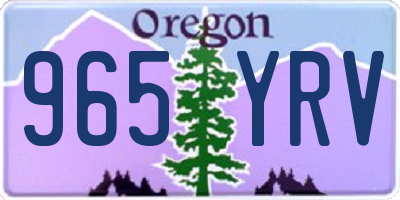 OR license plate 965YRV
