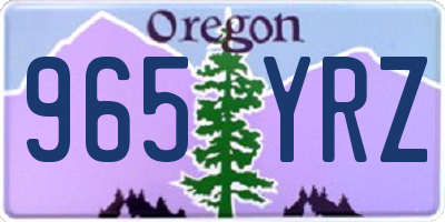 OR license plate 965YRZ