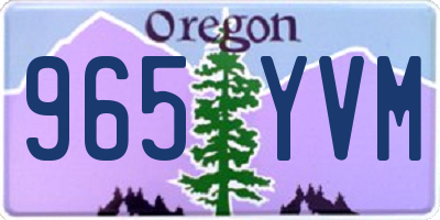 OR license plate 965YVM