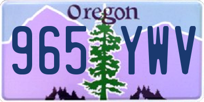 OR license plate 965YWV