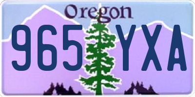 OR license plate 965YXA