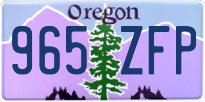 OR license plate 965ZFP