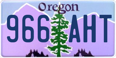 OR license plate 966AHT