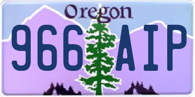 OR license plate 966AIP