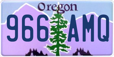 OR license plate 966AMQ