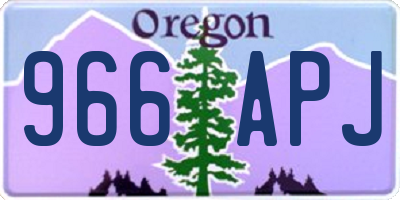 OR license plate 966APJ