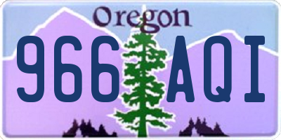 OR license plate 966AQI