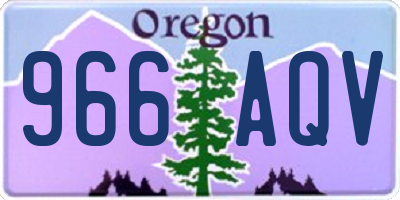 OR license plate 966AQV
