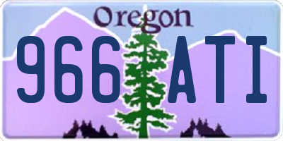 OR license plate 966ATI