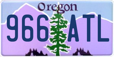 OR license plate 966ATL