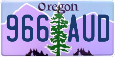 OR license plate 966AUD