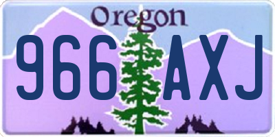 OR license plate 966AXJ