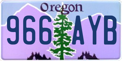 OR license plate 966AYB