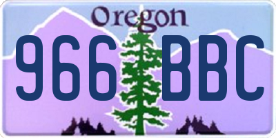 OR license plate 966BBC