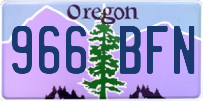 OR license plate 966BFN