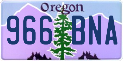 OR license plate 966BNA