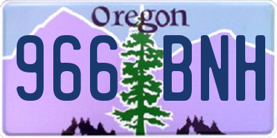OR license plate 966BNH