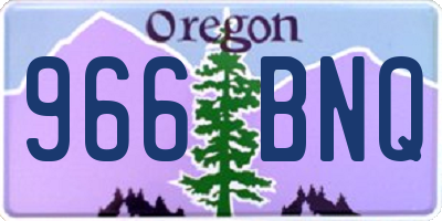 OR license plate 966BNQ