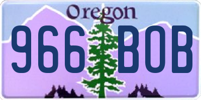 OR license plate 966BOB