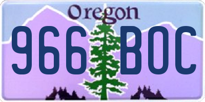 OR license plate 966BOC
