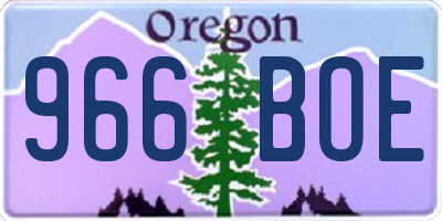 OR license plate 966BOE