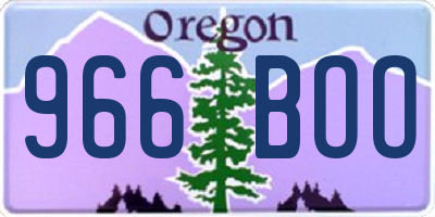 OR license plate 966BOO
