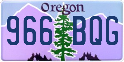 OR license plate 966BQG