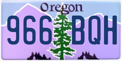 OR license plate 966BQH