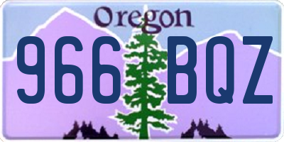 OR license plate 966BQZ