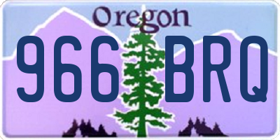 OR license plate 966BRQ