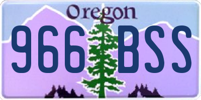 OR license plate 966BSS