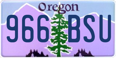 OR license plate 966BSU
