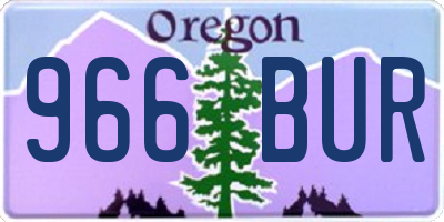 OR license plate 966BUR