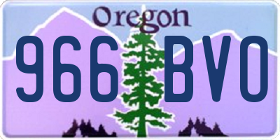 OR license plate 966BVO