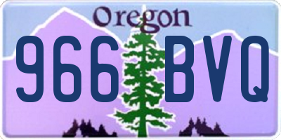 OR license plate 966BVQ
