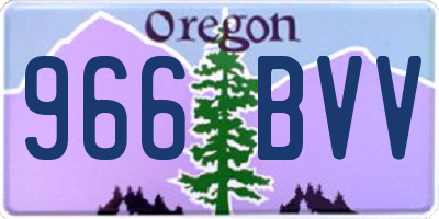 OR license plate 966BVV