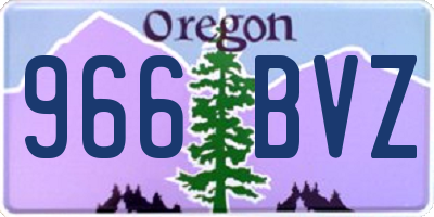 OR license plate 966BVZ