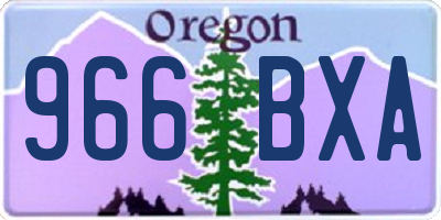 OR license plate 966BXA