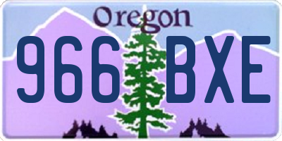 OR license plate 966BXE