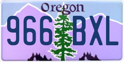 OR license plate 966BXL