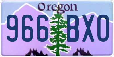 OR license plate 966BXO