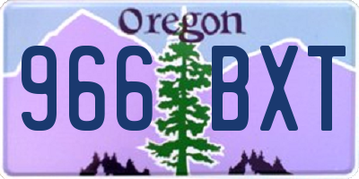 OR license plate 966BXT